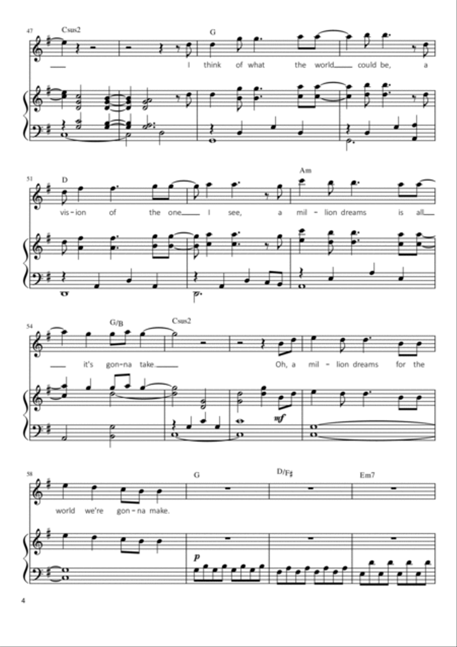 A Million Dreams Voice scores gallery preview page 4