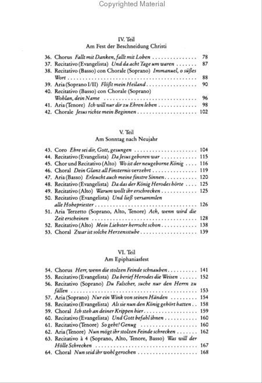 Christmas Oratorio 4-Part scores gallery preview page 3