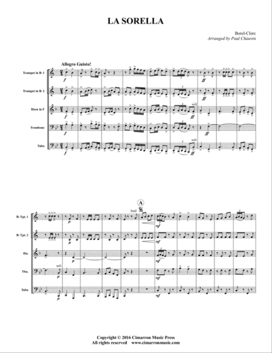 La Sorella Brass Quintet scores gallery preview page 2