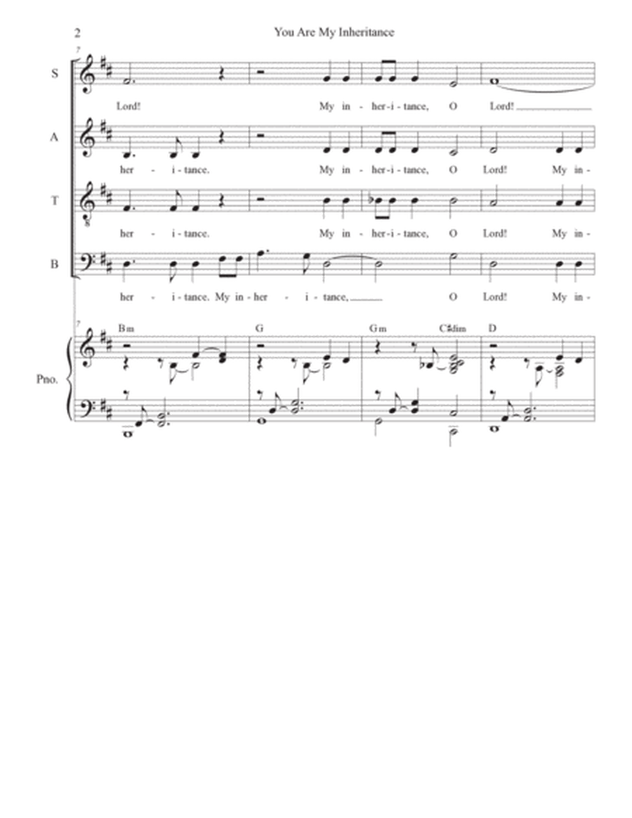 You Are My Inheritance (SATB) image number null