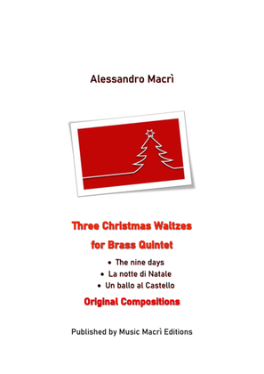Book cover for Three Christmas Waltzes for Brass Quintet