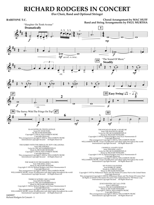 Richard Rodgers in Concert (Medley) (arr. Mac Huff, Paul Murtha) - Baritone T.C.