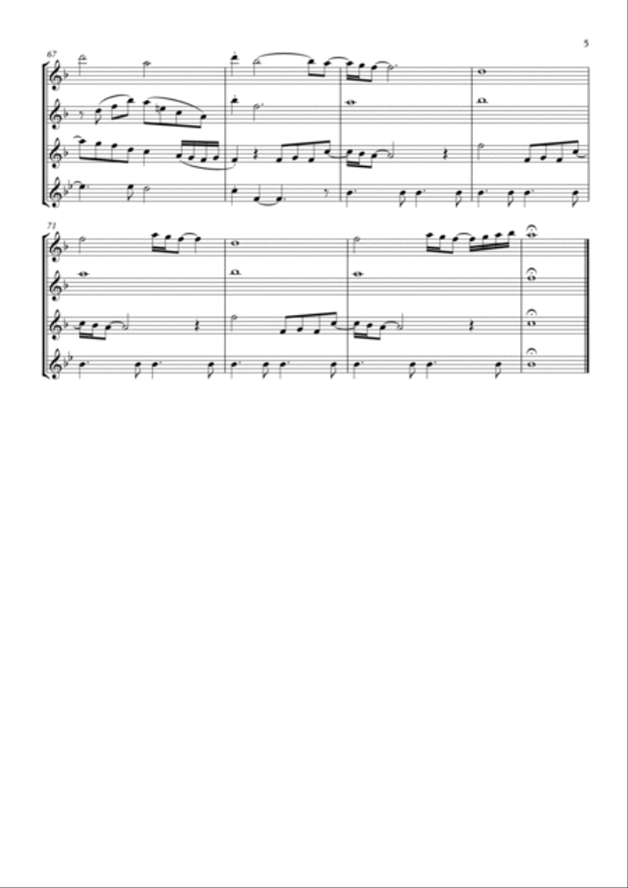 You've Got A Friend Flute Quartet scores gallery preview page 5