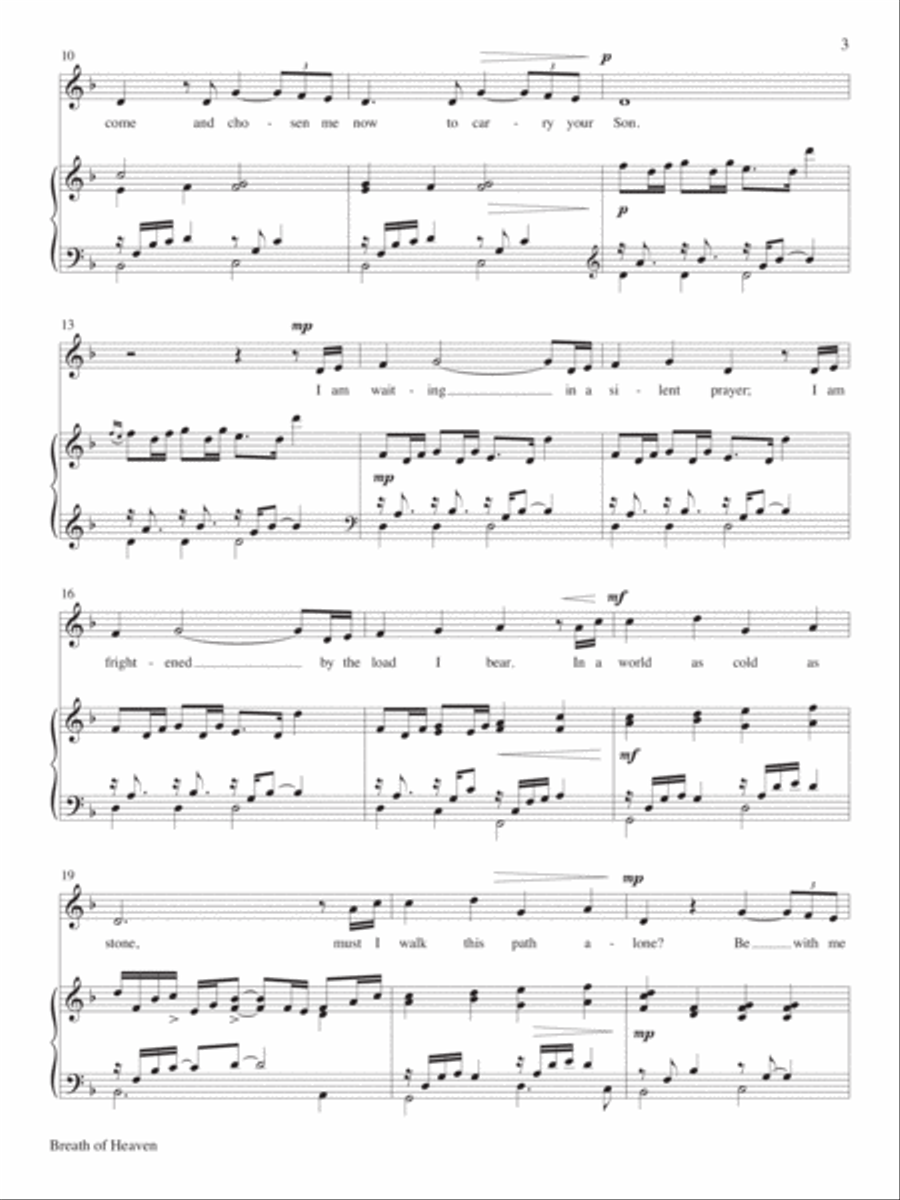 Breath of Heaven (Mary's Song) Choir scores gallery preview page 4