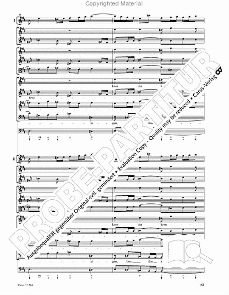 St. Matthew Passion (Matthaus-Passion) 4-Part scores gallery preview page 183