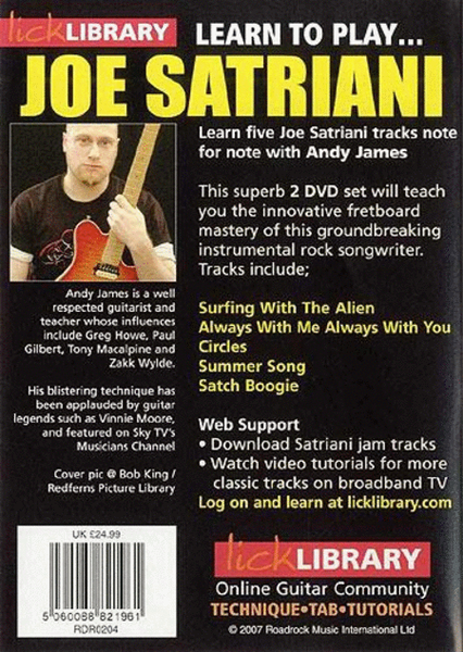 Learn To Play Joe Satriani (2 DVD)