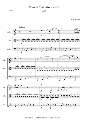 Book cover for Piano Concerto No.21 K.467 Mov.2