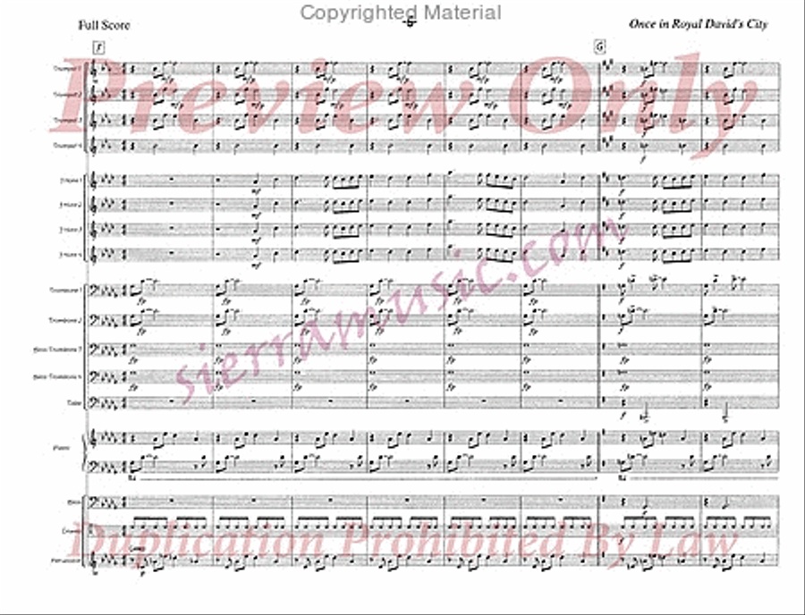 Once In Royal David's City Jazz Ensemble scores gallery preview page 7