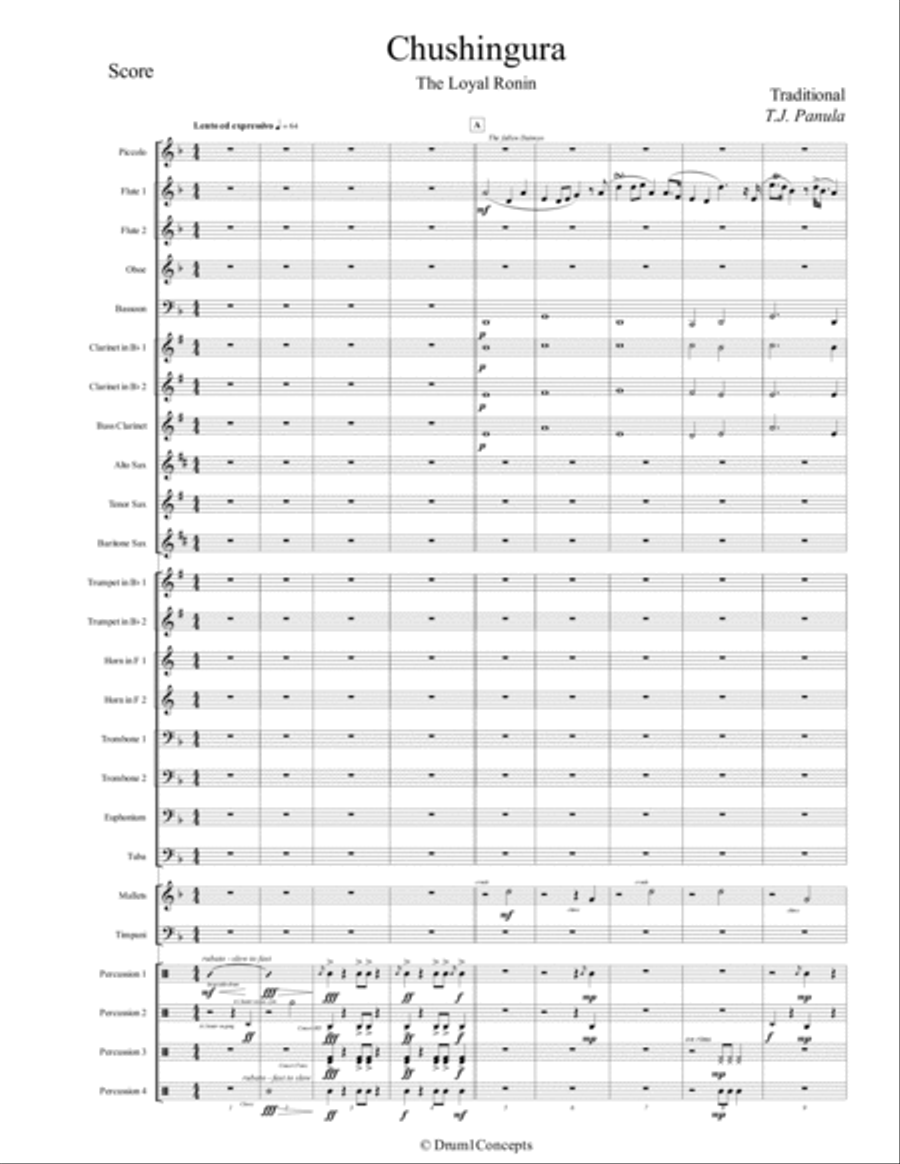 Chushingura; The Loyal Ronin Concert Band scores gallery preview page 3