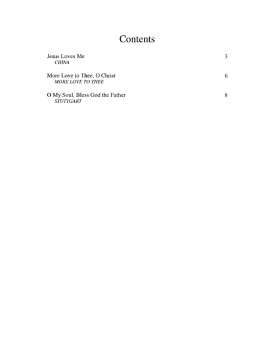 Three Hymn Improvisations Organ scores gallery preview page 1