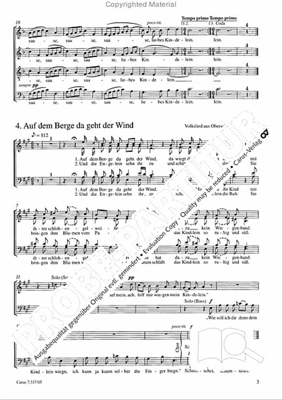 Krippenlieder Choir scores gallery preview page 4