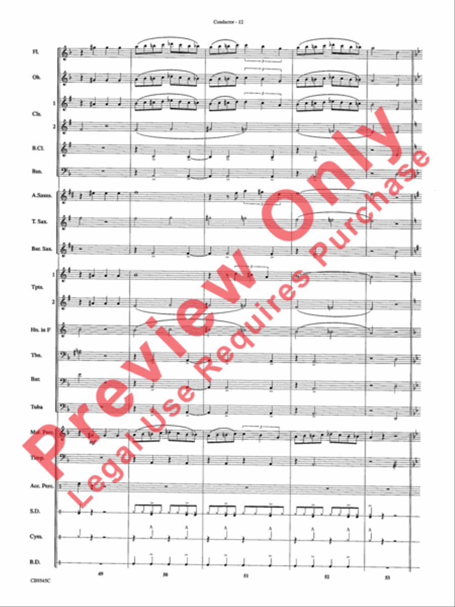 James Bond Returns Concert Band scores gallery preview page 15