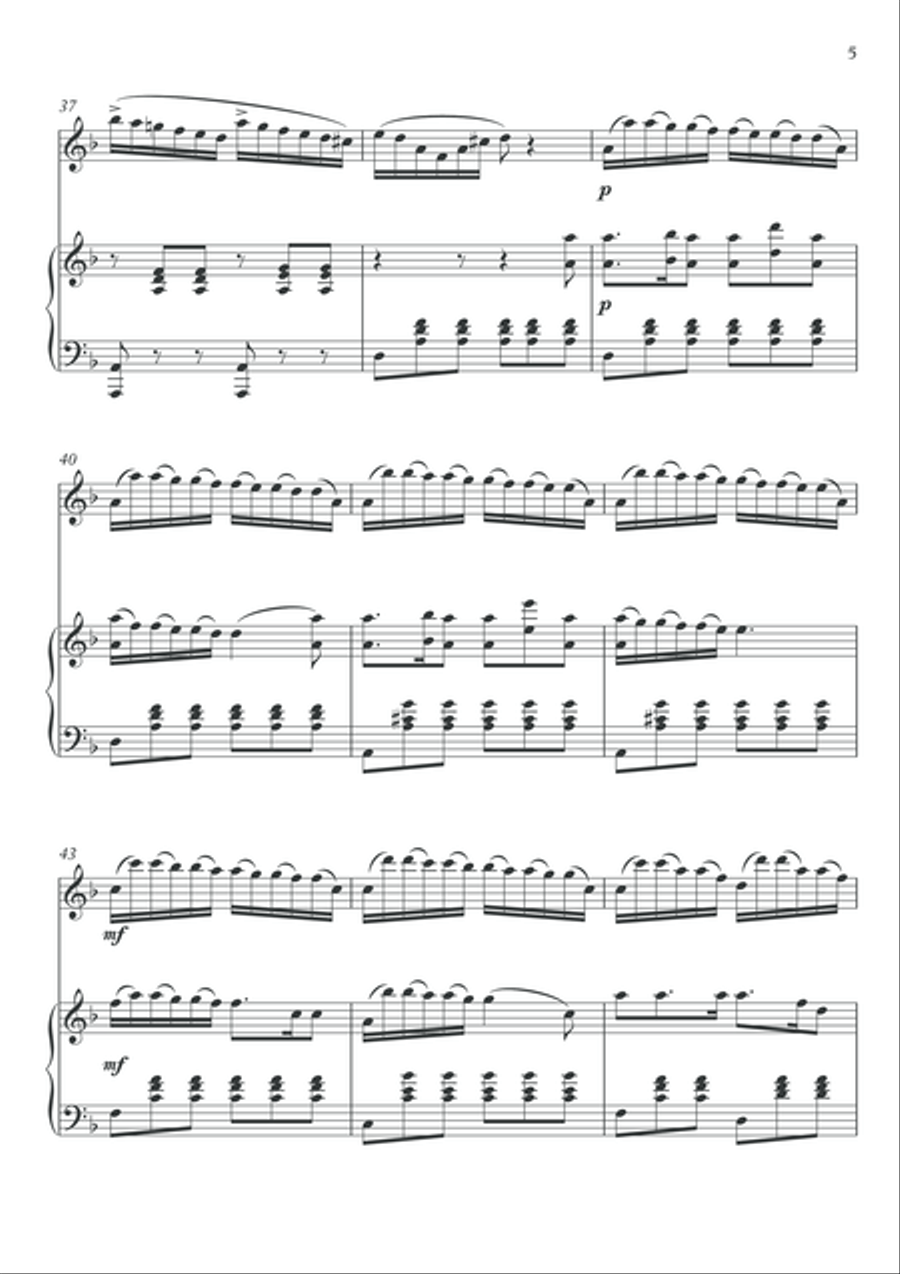 Barcarolle Flute piano duet de Schubert Flute Duet scores gallery preview page 6