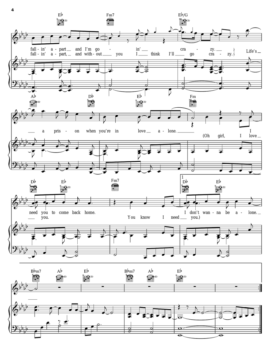 Can U Help Me Piano, Vocal, Guitar scores gallery preview page 4