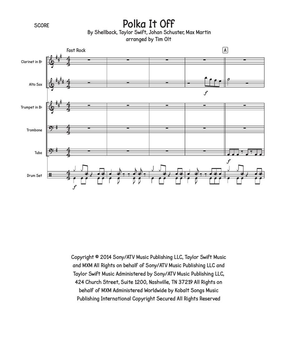 Shake It Off Shake It Off Clarinet scores gallery preview page 1