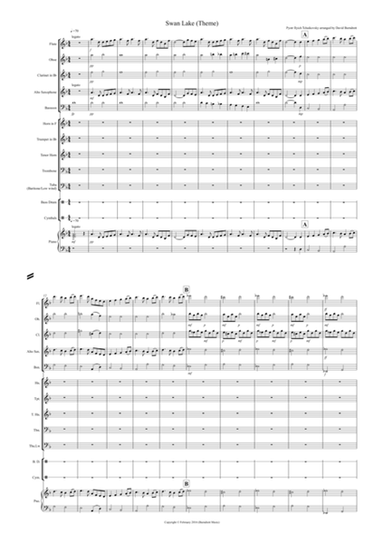 Swan Lake Theme for School Wind Band image number null