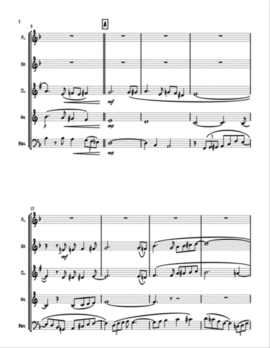 Dirge & Second Line Woodwind Quintet scores gallery preview page 4