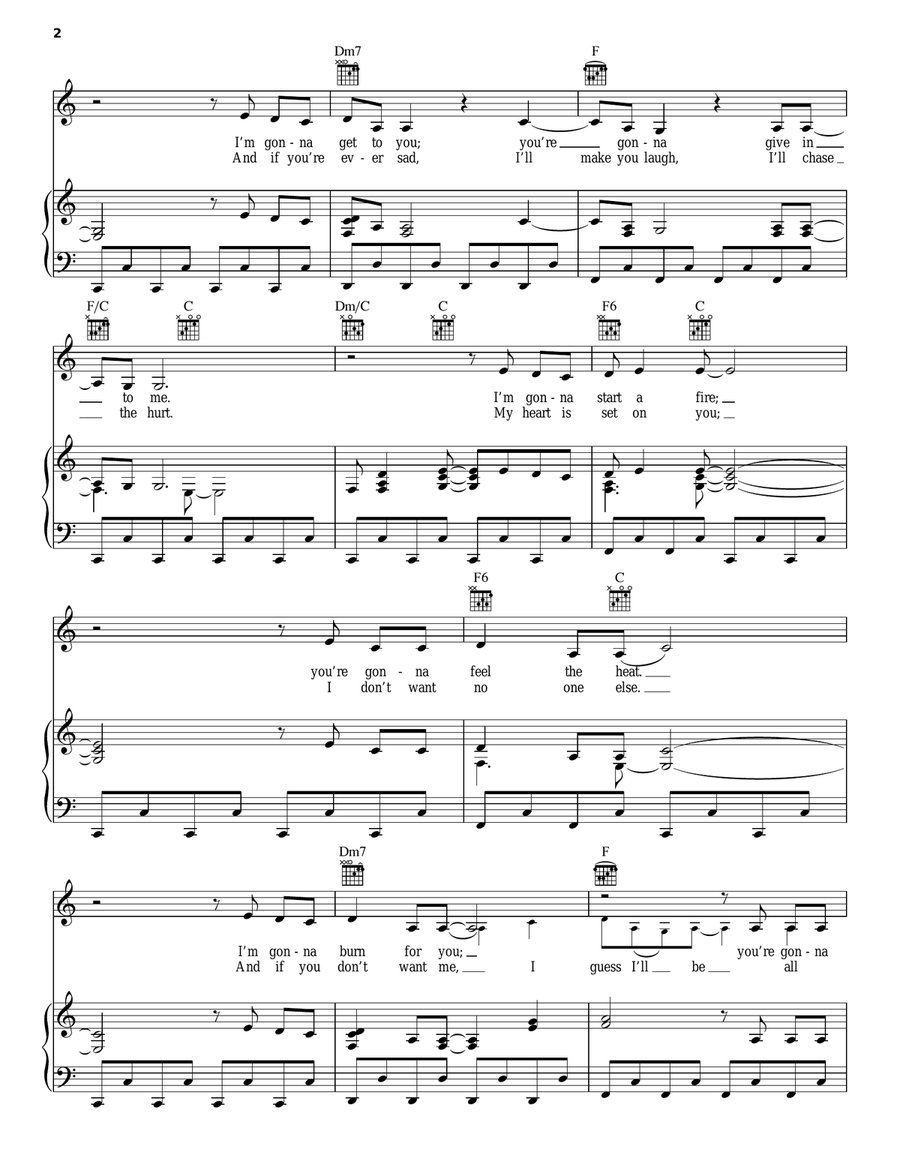 Give In To Me (from Country Strong) Piano, Vocal, Guitar scores gallery preview page 2