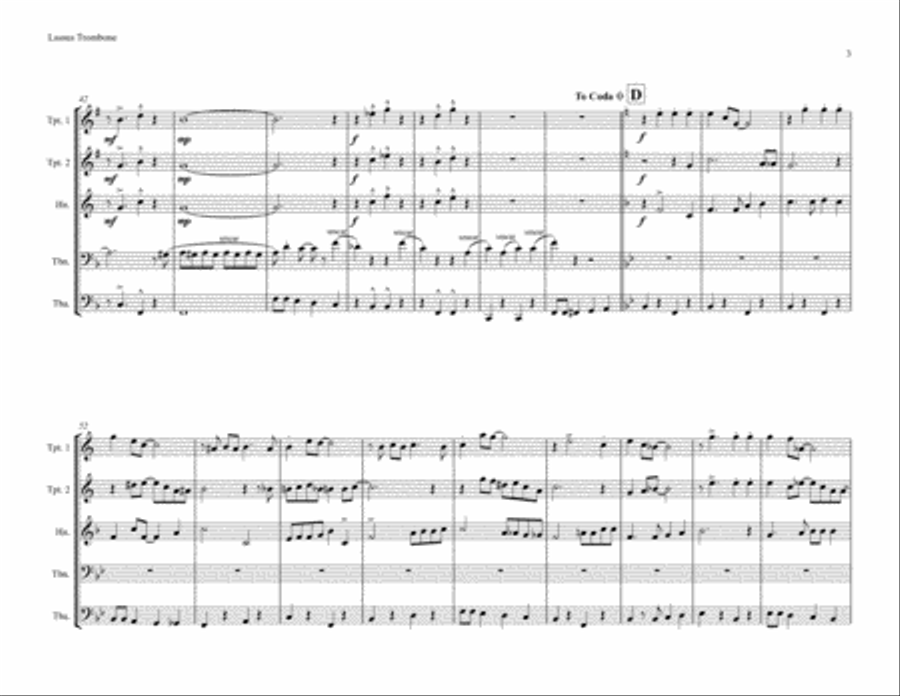 Lassus Trombone Brass Ensemble scores gallery preview page 3