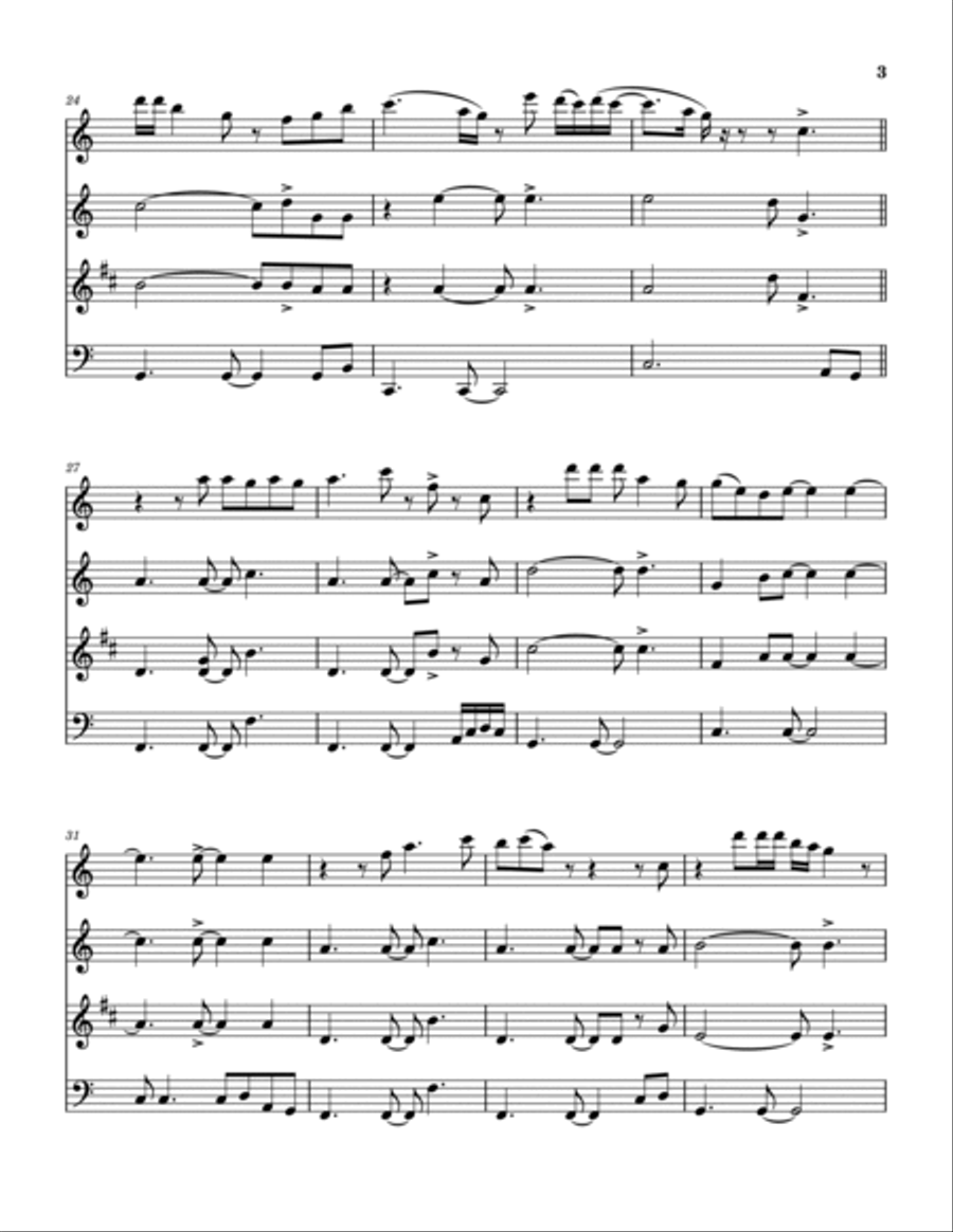 Night Ride Home Woodwind Quartet scores gallery preview page 4