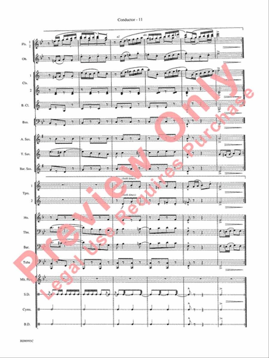 Rolling Thunder (Concert March) Concert Band scores gallery preview page 14