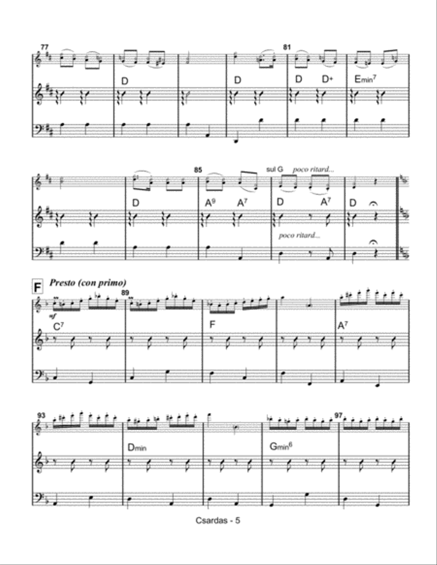 Csardas Csardas Violin Solo scores gallery preview page 5