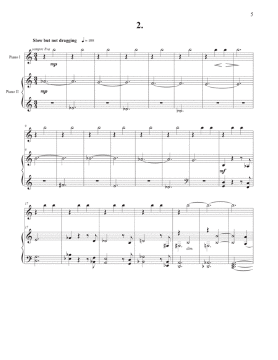 One-Note Concerto (piano duet, three hands) Piano scores gallery preview page 5