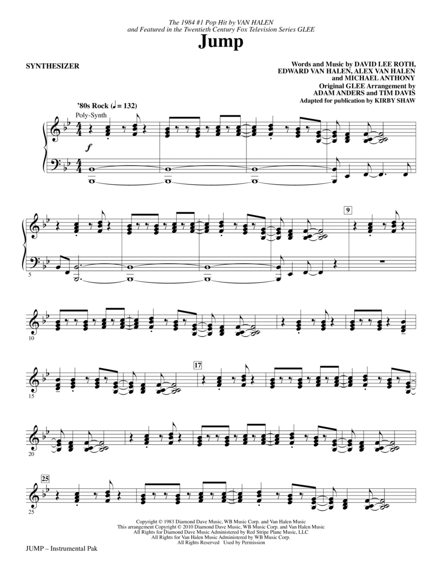 Jump - Synthesizer Choir scores gallery preview page 1