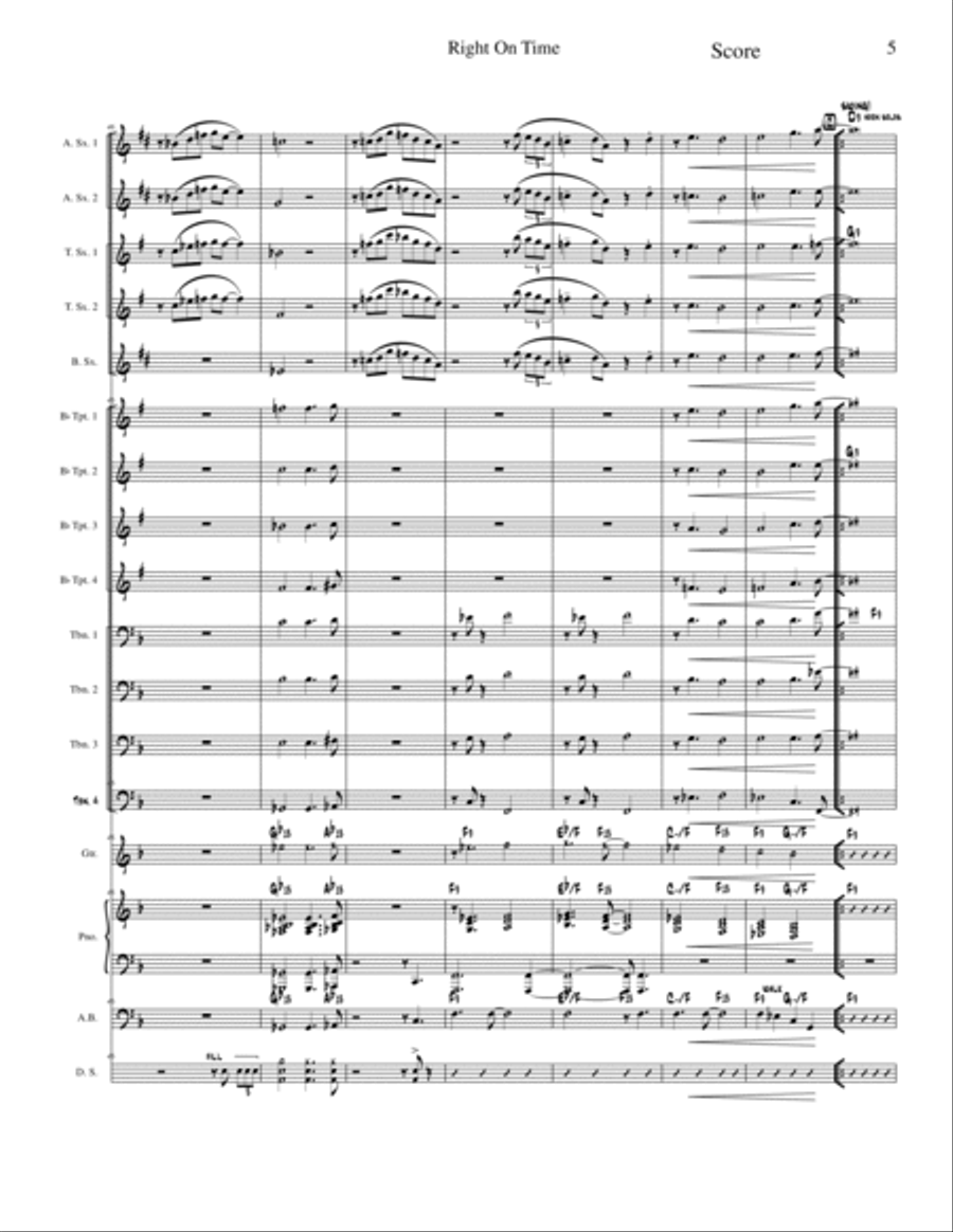 Right On Time Right On Time Jazz Ensemble scores gallery preview page 5