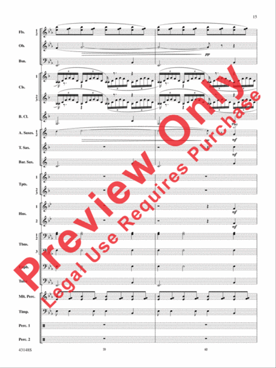 Of Sea and Song Concert Band scores gallery preview page 16