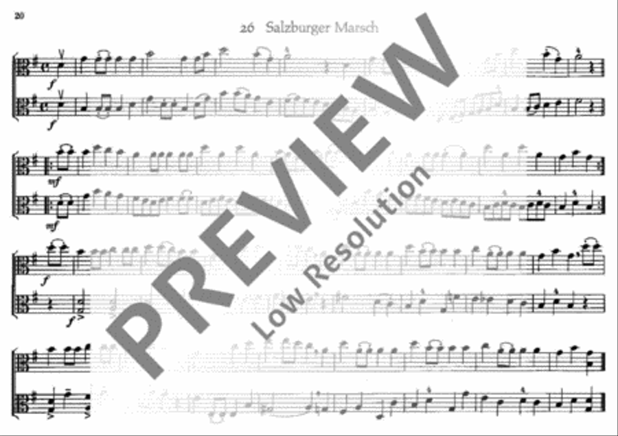 Tanzbüchlein für zwei Bratschen Viola scores gallery preview page 20
