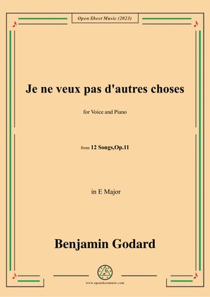 B. Godard-Je ne veux pas d'autres choses,in E Major