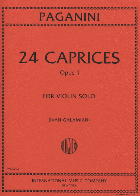 Niccolo Paganini: 24 Caprices, Opus 1