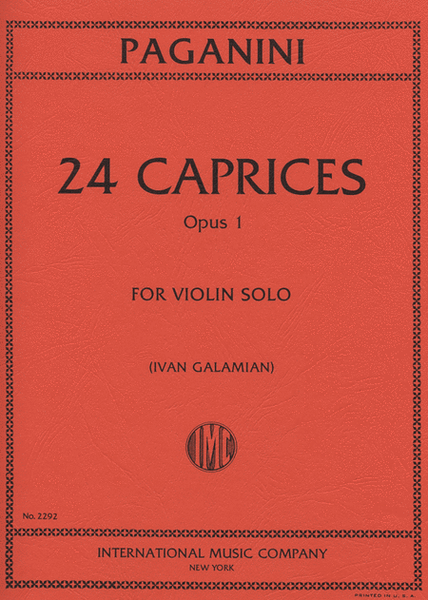 24 Caprices, Opus 1