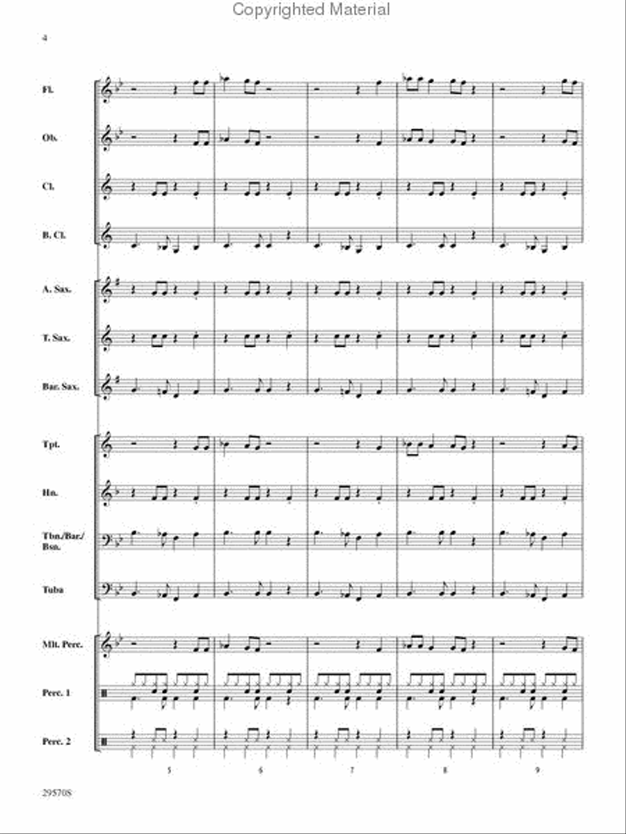 Wooly Bully Wooly Bully Concert Band scores gallery preview page 3
