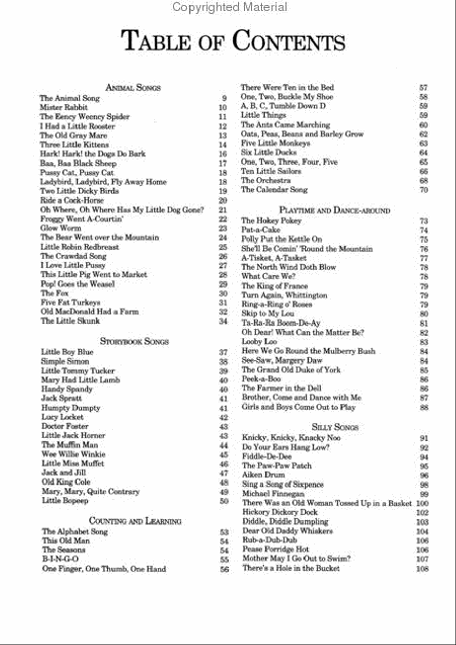 The Library of Children's Song Classics Piano, Vocal, Guitar scores gallery preview page 2