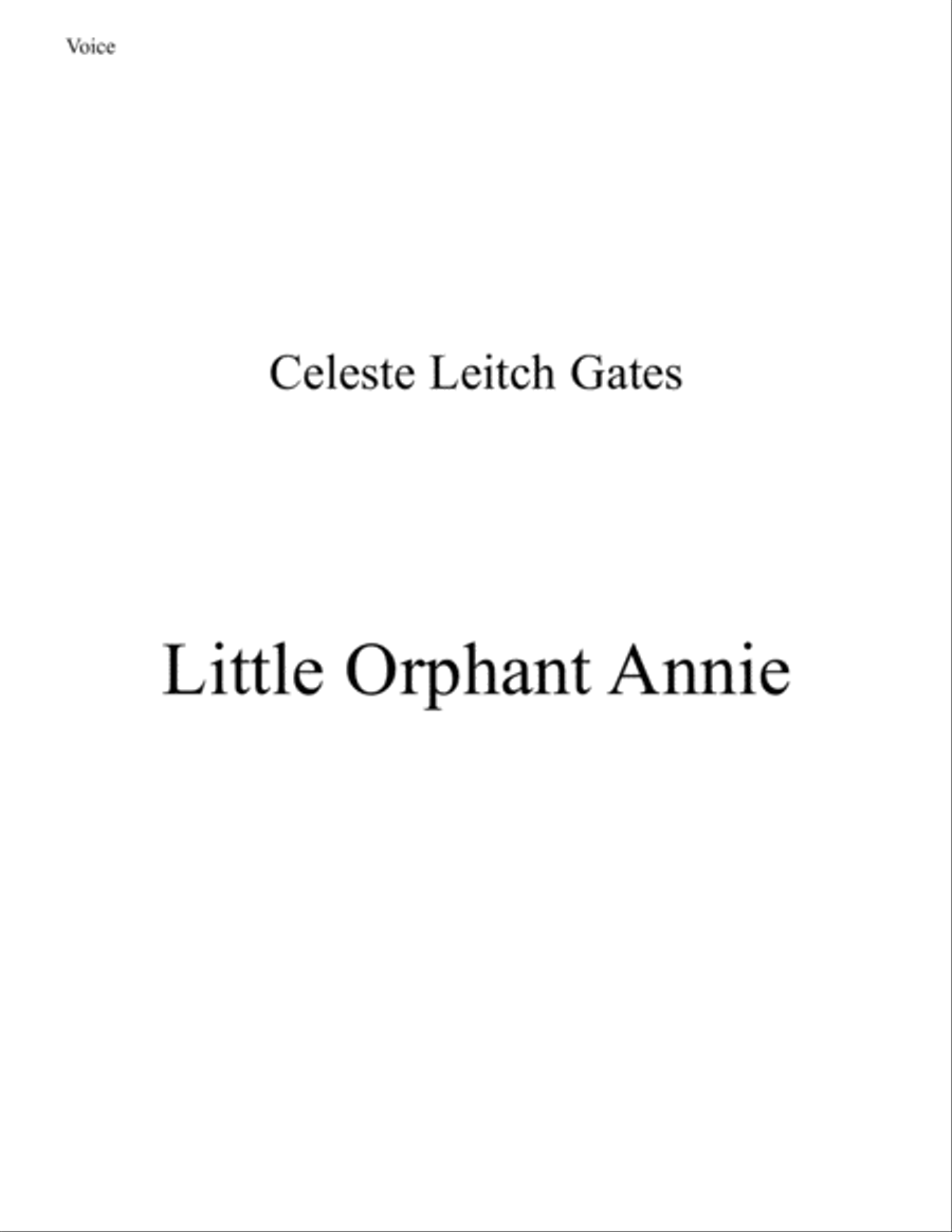 Little Orphant Annie Voice Concert Pitch Voice scores gallery preview page 1