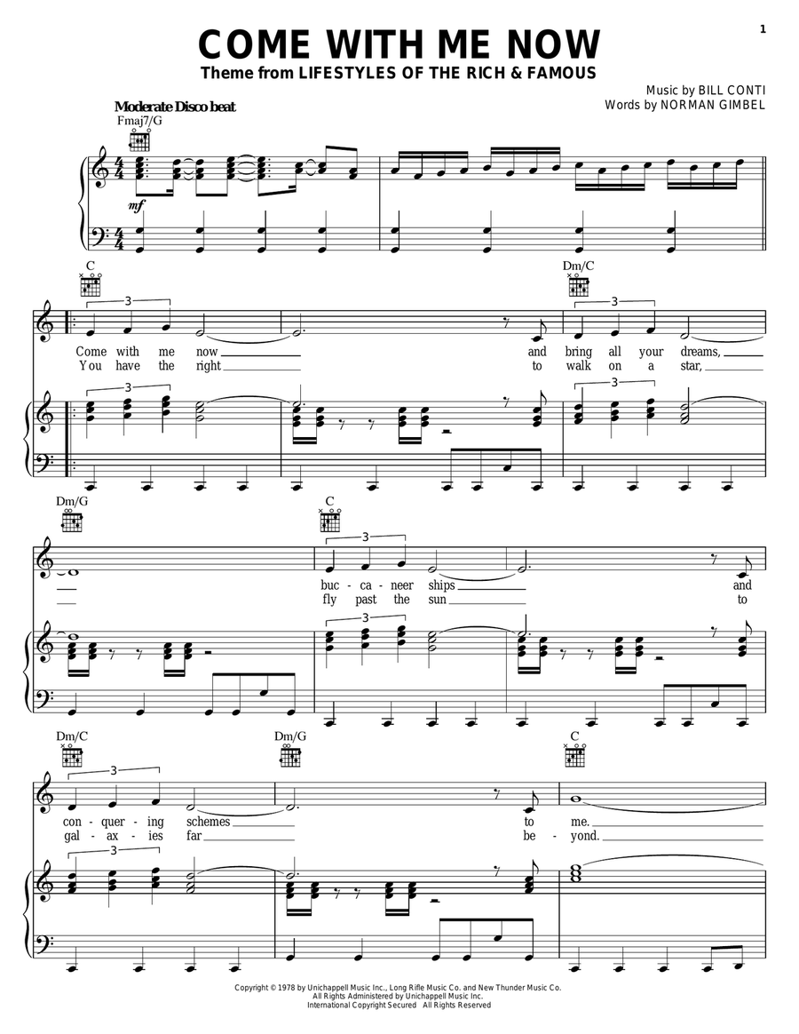 Come With Me Now Come With Me Now Guitar scores gallery preview page 1