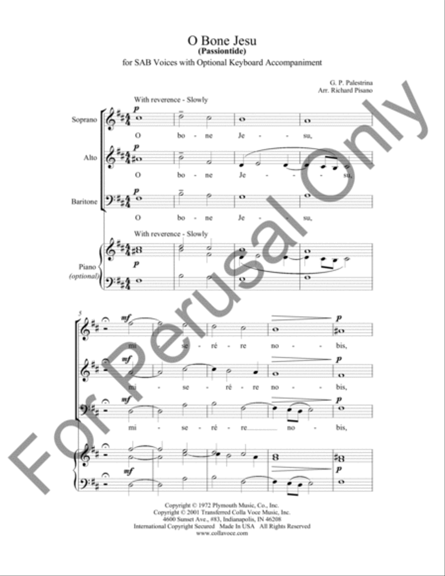 O Bone Jesu 3-Part scores gallery preview page 2