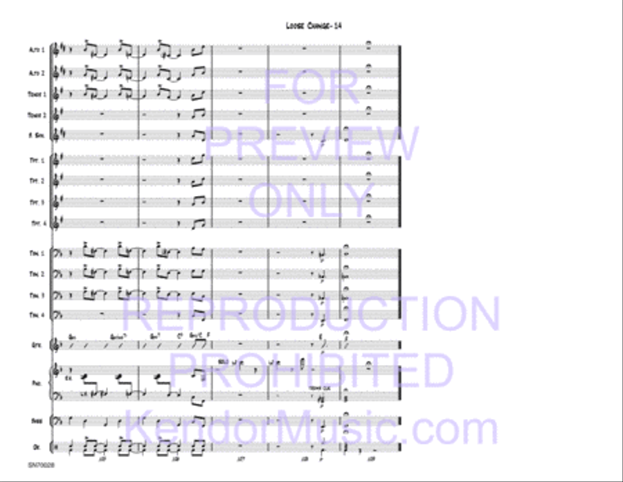 Loose Change Jazz Ensemble scores gallery preview page 15