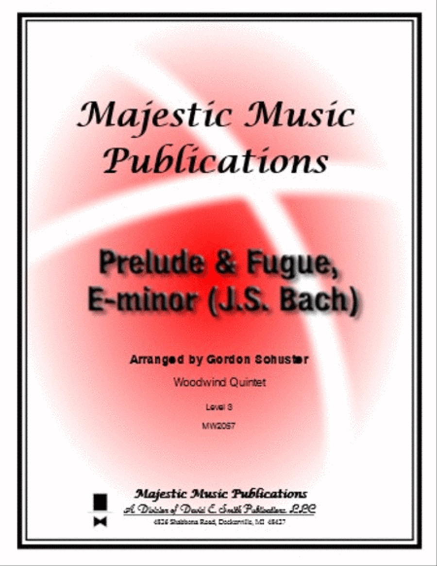 Prelude & Fugue, E-minor(J.S. Bach) Woodwind Ensemble scores gallery preview page 1