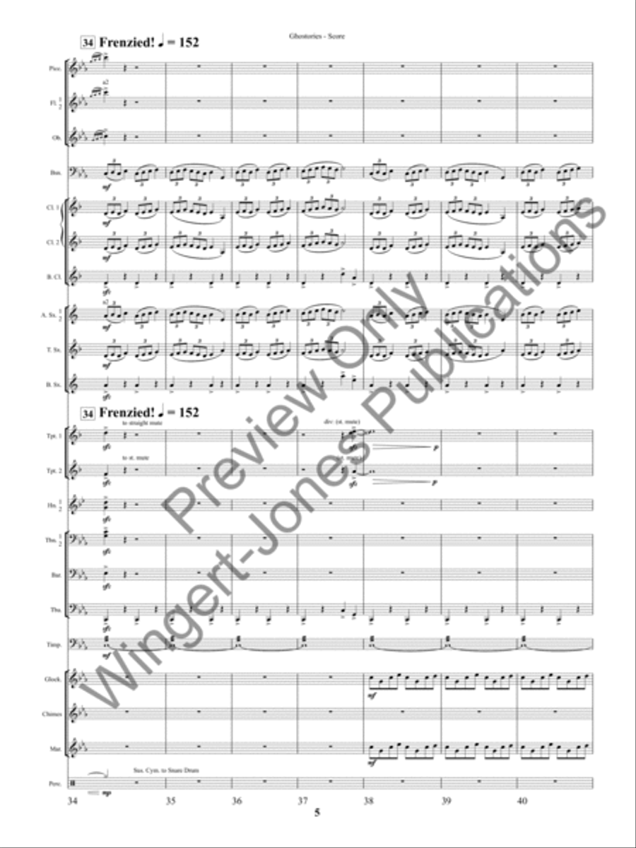 Ghostories (Score) Concert Band scores gallery preview page 8