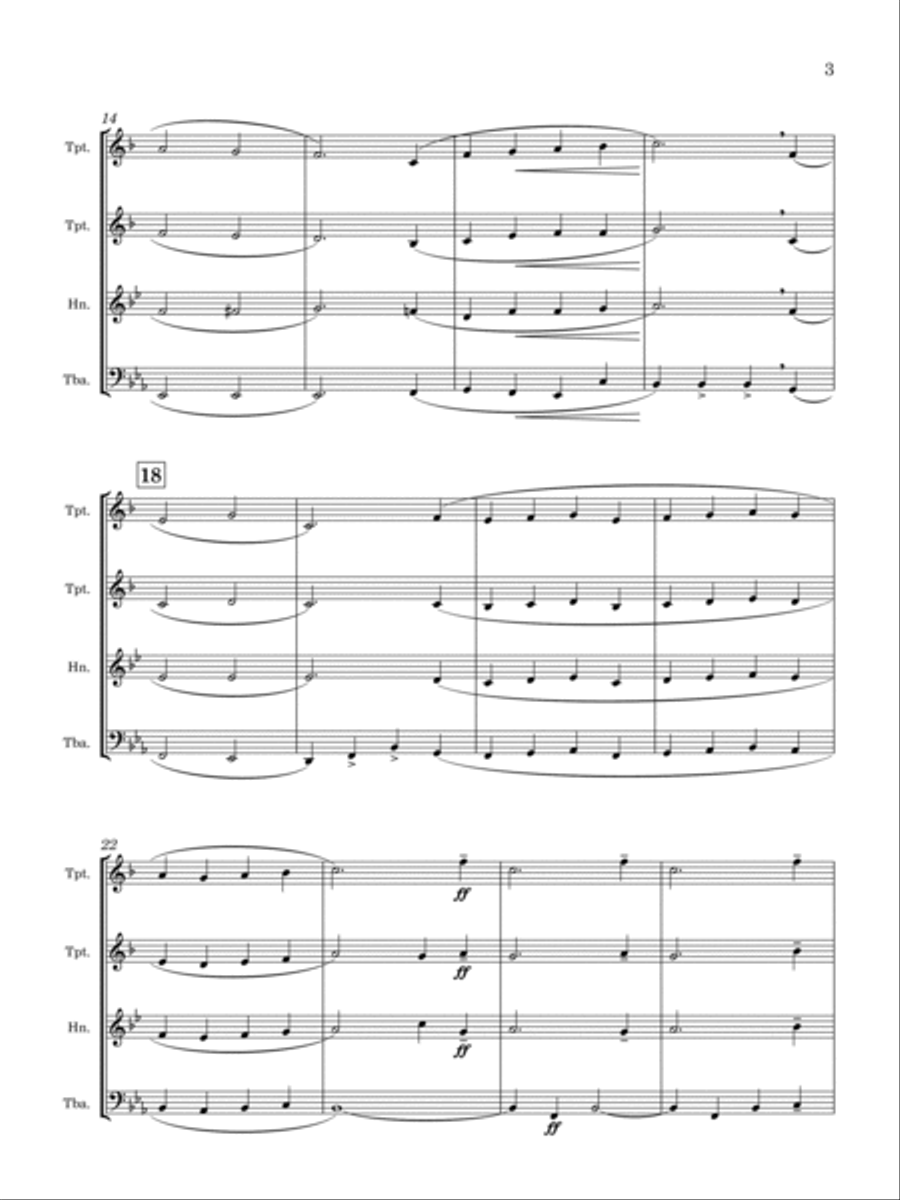 Noël Français (for Brass Quartet) Brass Quartet scores gallery preview page 4