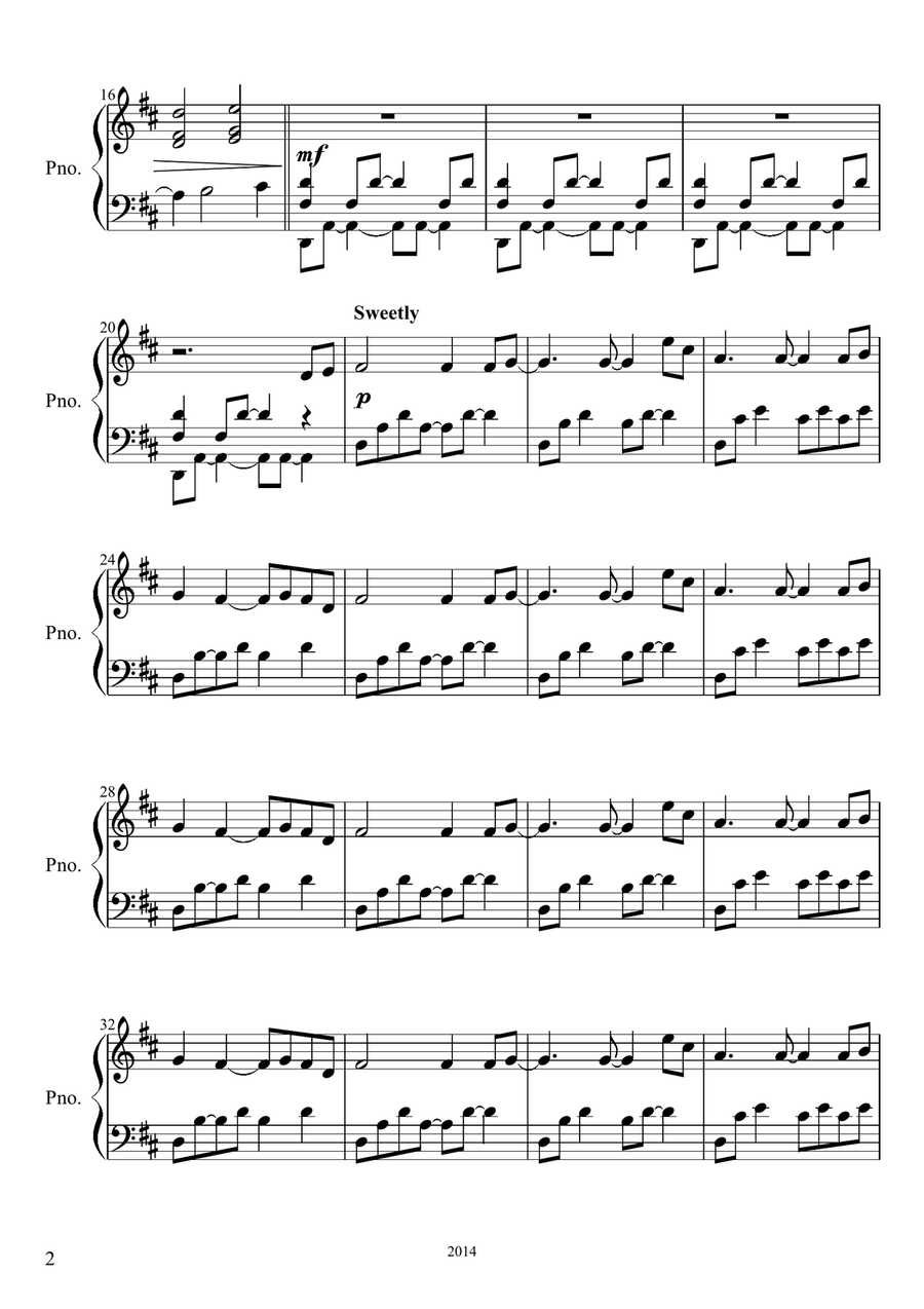 A Winter's Love A Winter's Love Piano Solo scores gallery preview page 2