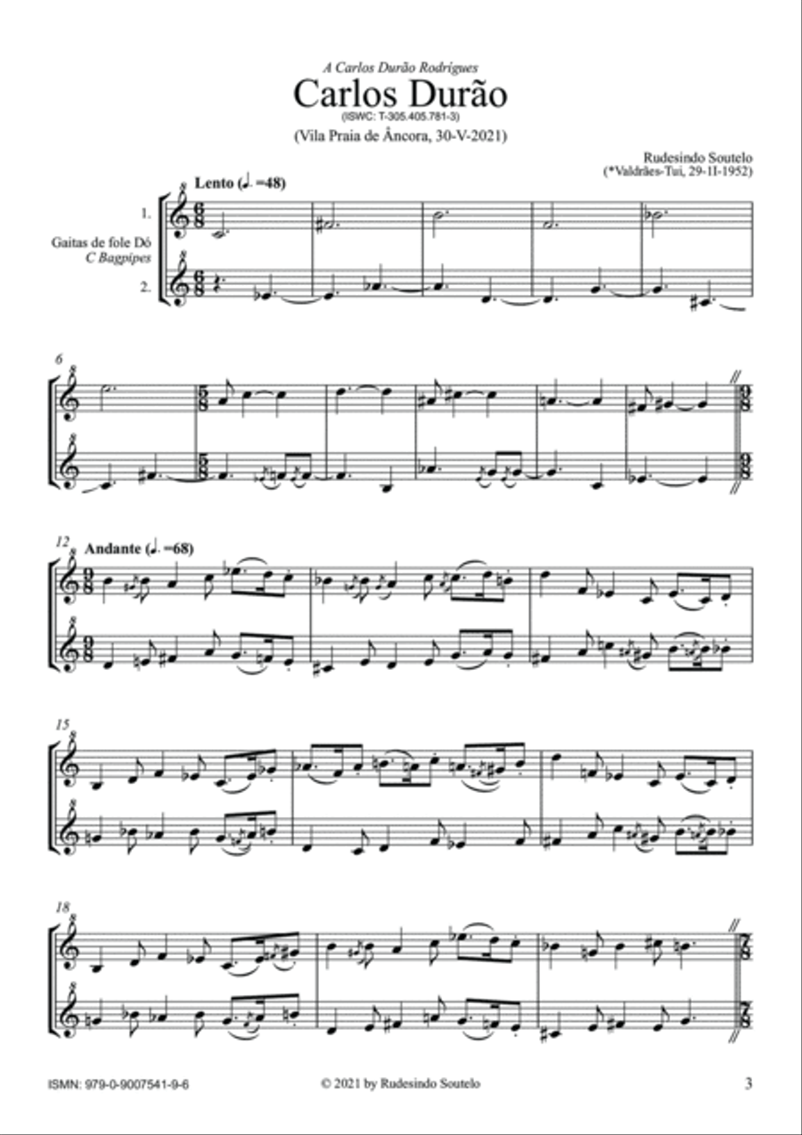 Carlos Durão (Bagpipes Duo) Bagpipe scores gallery preview page 3