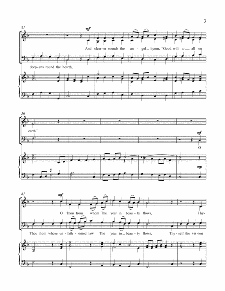 All beautiful the march of days 4-Part scores gallery preview page 4