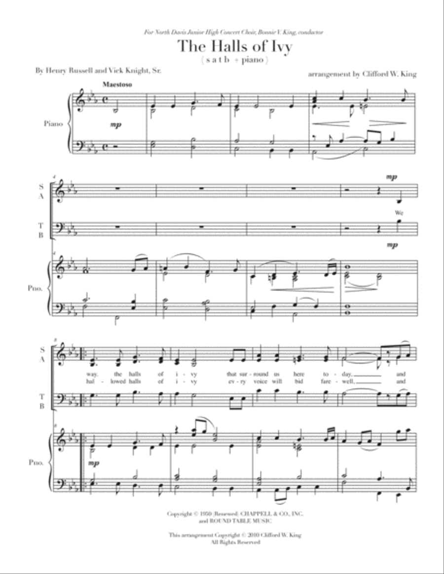 The Halls Of Ivy 4-Part scores gallery preview page 2