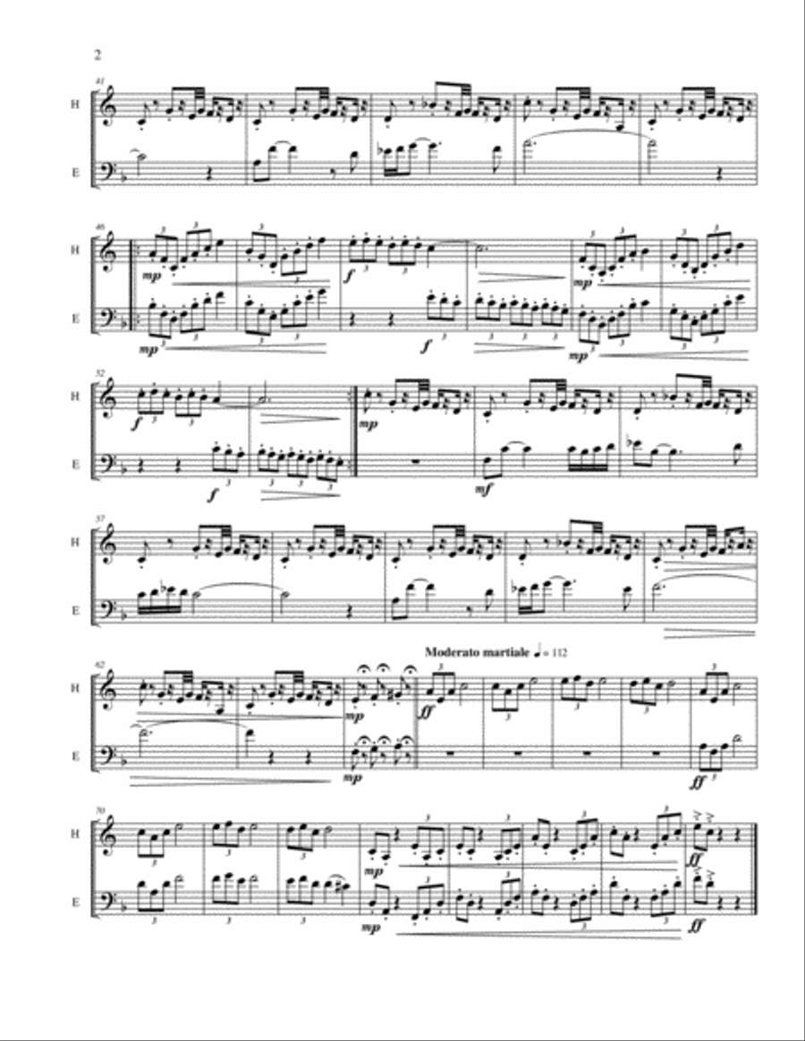 Three Duets for Horn and Trombone (Euphonium) Brass Duet scores gallery preview page 3