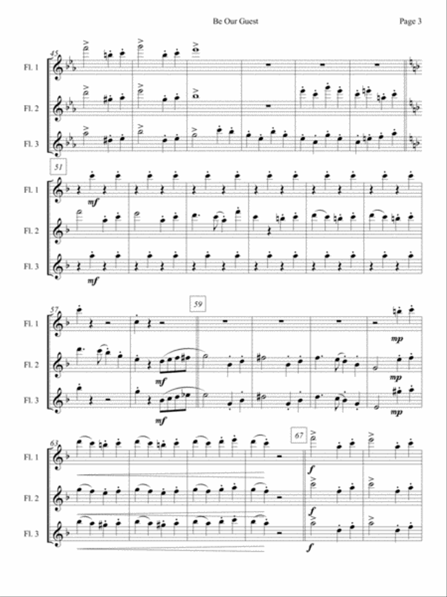 Be My Guest Woodwind Trio scores gallery preview page 4