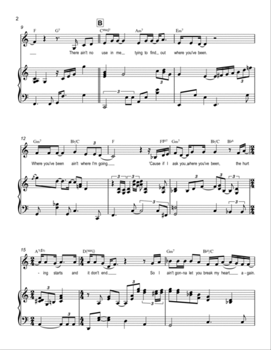 I Ain't Gonna Let You Break My Heart Again Voice scores gallery preview page 2